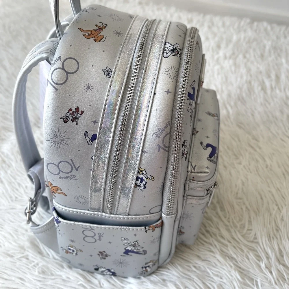 2pc NWT Disney 100 Celebration Mickey & Friends Loungefly Mini Backpack retired